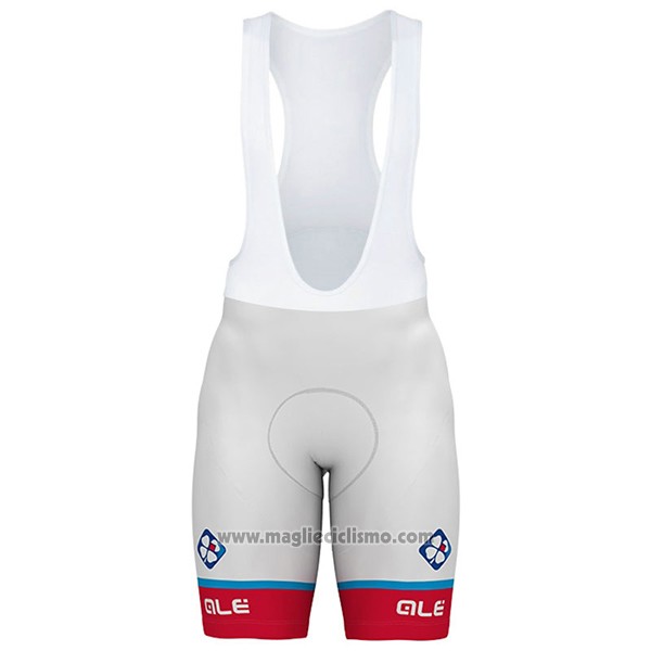 2017 Abbigliamento Ciclismo FDJ Bianco Manica Corta e Salopette
